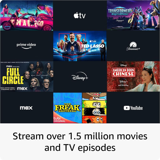 亚马逊2023款fire tv stick 4K max 16G二代奈飞电视盒子网络盒子机顶盒 2023款4K MAX，2＋16G 全新原封无指导 现货(拆封不退)