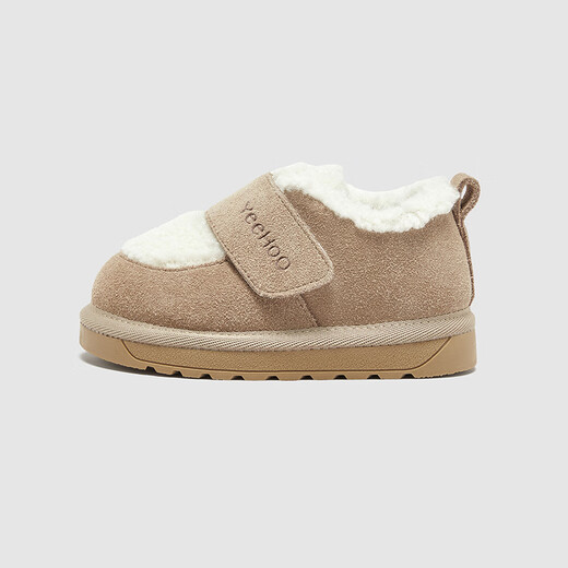 Ying's YEEHOO shopping mall same style children's shoes autumn and winter warm imitation sherpa casual shoes baby toddler shoes cream 23 feet long 13.3-14.5/inner length 14.7