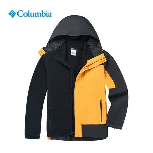 Columbia哥伦比亚冲锋衣男户外防风防水保暖抓绒内胆三合一外套WE4438 756 S