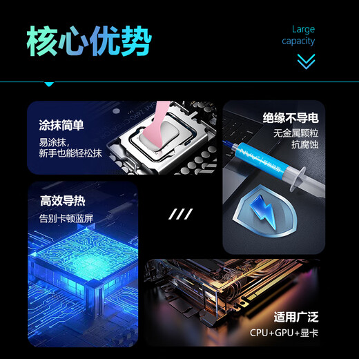 NVV Silicone Grease CPU Cooling Silicone Grease Thermal Conductive Silicone Grease Mobile Phone Repair Chip Graphics Card Laptop Silicone Thermal Paste 25g Packing Factor 6.8 (W/m K)