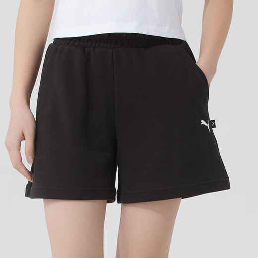 Puma (PUMA) Sports Traje de ropa para mujeres 2025 Nuevo ejercicio de verano Ejercicio cómodo y transpirable camiseta de manga corta pantalones cortos de punto suelto 671603-02+692479-01 m