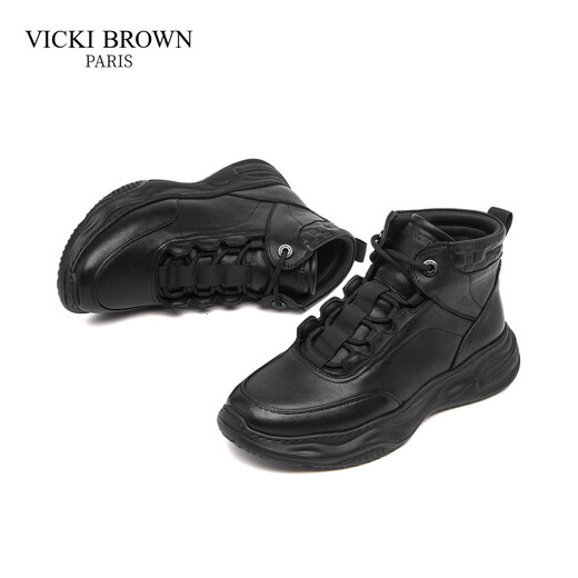 
VICKI BROWN [French brand] Martin boots men's high-end soft sole soft face casual shoes 2025 spring versatile comfortable men's boots black 41