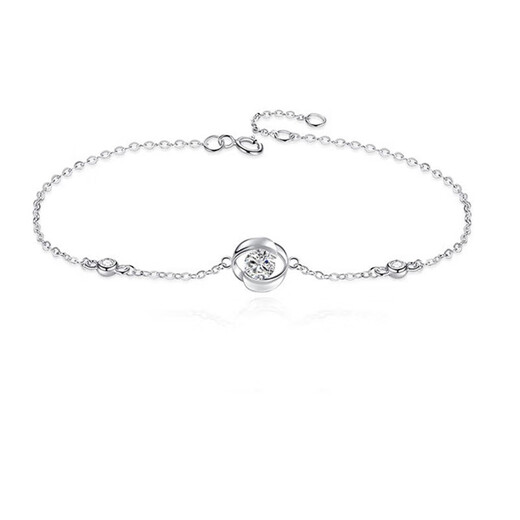 Saturday Fortune 950 Platinum Moissanite Diamond Bracelet Girls Light Luxury Niche Platinum Valentine's Day Birthday Gift Suitable for Birthday Gifts