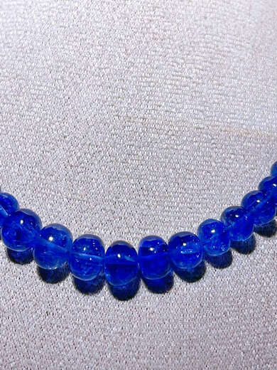 Lierui Ruyijia collection-grade high-ice natural tanzanite sapphire 18k gold buckle tower chain tanzanite necklace