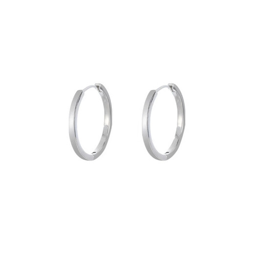 Guanpu Pavilion Fat Donglai's same style pt950 platinum plain hoop earrings PT950 women's niche design platinum hoop earrings simple platinum hoop earrings (diameter 2 cm)