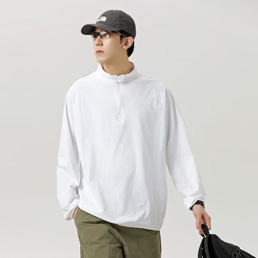 VANCAMEL Sports T-shirt Men's Long Sleeve Breathable Fitness Cycling Clothing Casual Quick-Drying Clothes Light Gray 2XL