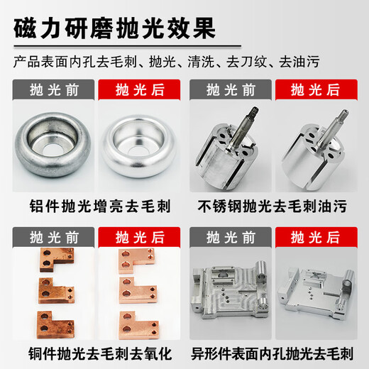 Sanqihuyi Magnetic Polishing Machine Metall Edelstahl Kupfer- und Aluminium -Präzisionsteile Stempelteile entlarzenen Magnetschleistungen N9721 Magnetische Maschine verbessert stark magnetisch wasserdichtes Modell 5.