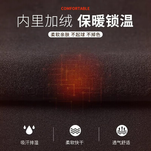 Tight clothes men's fitness suit thermal underwear plus velvet sports suit quick-drying clothes base shirt running suit plus velvet plus velvet (elite + trousers) 2XL [Recommended 135-155Jin [Jin equals 0.5 kg]]