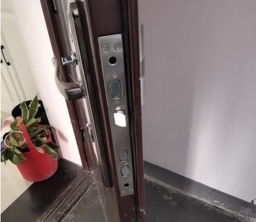 JPHZNB old-fashioned Panpan door lock Xiaoshuai thickened handle lock body super C-level lock cylinder anti-theft door universal door lock with super C-level lock cylinder 45-55mm left outer key