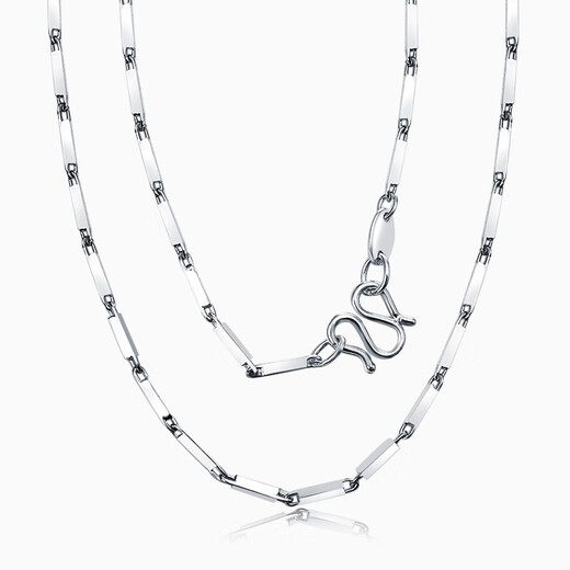 Pt.Charm Platinum Necklace pt950 Platinum Clavicle Chain Platinum Necklace Women's Melon Seed Chain Gift Versatile Plain Chain for Your Girlfriend If it is not in stock, it can be customized. Take 6g as an example
