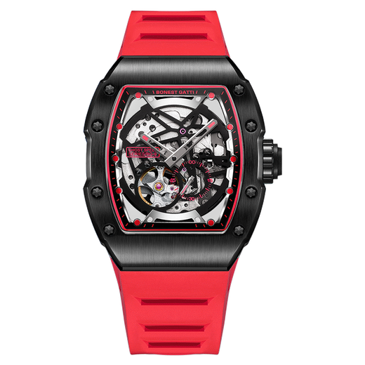 Bonest gatti allemand montre masculin entièrement automatique étanche lumineuse mécanique monteur baril de baril