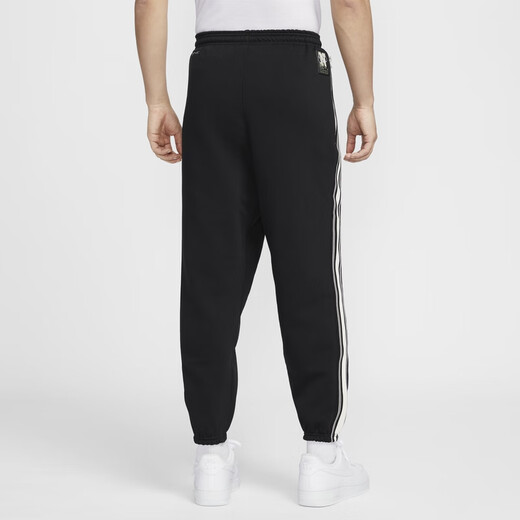 Nike (Nike) Terma-Fit Oficial más pantalones de baloncesto de vellón HJ3884 010 Negro/Ligero Marfil White S