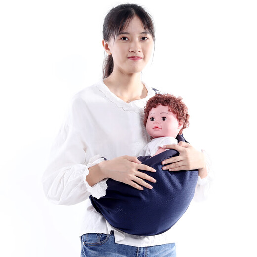 Ainomimi Baby Rucksack 0-36 Monate alte Baby Turban atmungsaktives Mesh Tuch Kinderbaby Schräge Umarmung Schwarz Schwarz