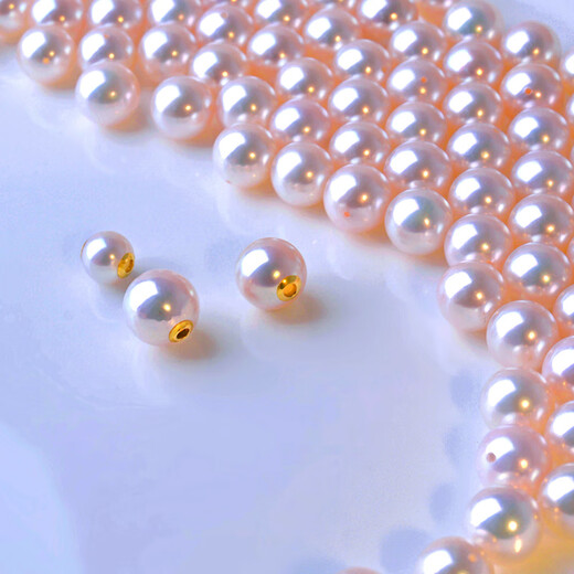 Floating lotus round necklace seawater pearl pendant single clavicle chain a seawater pearl style 7-7 points 5mmx40cm