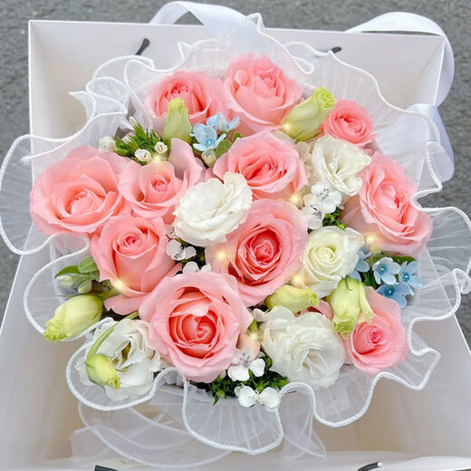HuaDe flower express delivery rose bouquet birthday gift for girlfriend nationwide same-day delivery Dream Elf | JD583