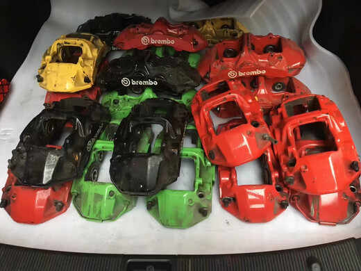 布雷博Brembo阿基波罗akebono十活塞ap汽车改装拆车原装制动 后轮CP9202四活塞卡钳带二维码 前轮一对