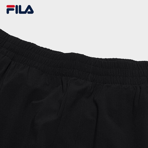 FILA 斐乐官方男装梭织长裤2025夏季新款时尚休闲凉感干爽直口裤 正黑色-BK 2XL 185/92A/XXL