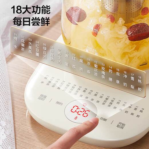 SUPOR Health Pot Tea Boiler Tea Kettle 304 Stainless Steel Electric Kettle Insulated Flower Tea Kettle Kettle with Filter 1.5L SW-15YJ50