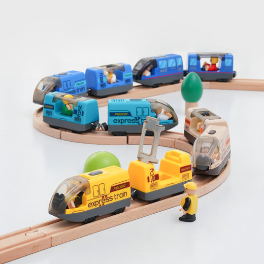 Leku peut connecter Thomas Magnetic Alloy Electric Small Locomotive Children's Toy Gordon Car Collection rouge avec le modèle de conducteur Locomotive
