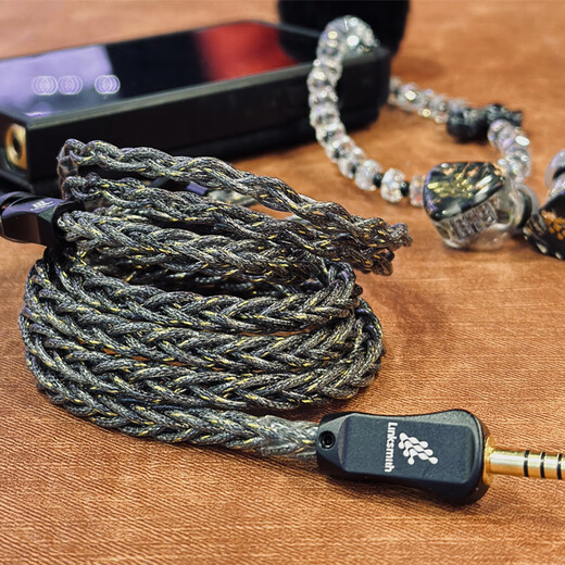 Line -Künstler Black Crazy (Golden Tail) ausgeglichenes Line -Kopfhörer -Upgrade -Linie Shure 846 Zweite Generation/AONOC5 6,35 mm Gerade Schnittstelle