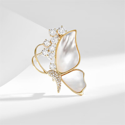 Marco Bizzarri brand light luxury fresh butterfly brooch high-end women's retro accessories pin suit coat accessories niche collar pin Valentine's Day gift for girlfriend and wife birthday gift