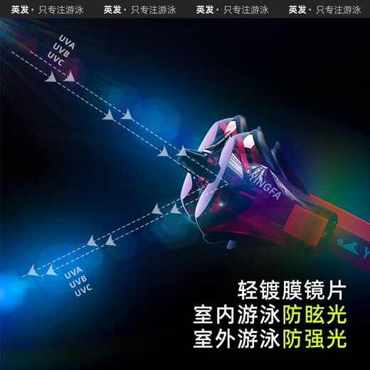 YINGFA myopia swimming goggles waterproof and anti-fog high-definition myopia degree professional swimming goggles for men and women diving equipment swimming cap set Mexican red and black can have different degrees on the left and right and can be customized (contact customer service before placing an order)