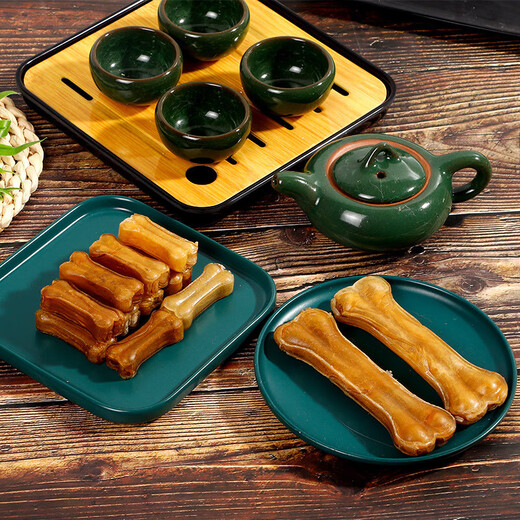 Boqiduo cowhide bone 7.5cm (4 pieces) dog snacks, teething stick, cowhide bone pressing tool, tooth cleaning artifact, bone chewing training