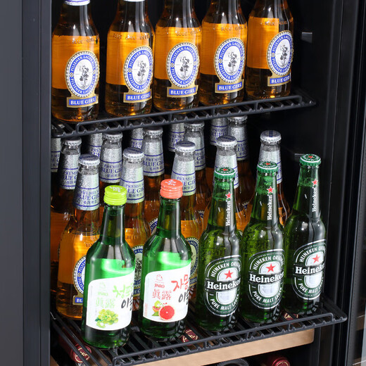 Bacchus wine cabinet 250 bottles Constant temperature wine cabinet home commercial club office embedded integrated double door double control cabinet tea refrigerated wine storage cabinet high-end air-cooled frost-free YC-710 left drink + right red wine - 1.91m high 125 bottles