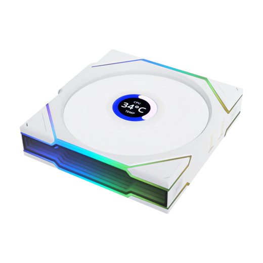 LIANLI Lianli building block fan fourth generation LCD wireless version TL120 Wireless positive leaf single white/requires controller