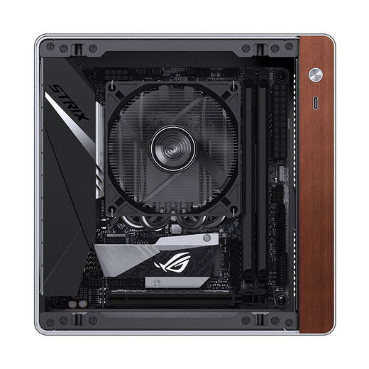 JONSBO N10 silver ITX mini desktop chassis (3.3mm aluminum alloy shell/North American black walnut/ITX version/4.5L volume/1U FLEX power supply)