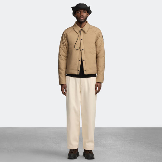 加拿大鹅（Canada Goose）Lodge 男士黑标教练式羽绒夹克大鹅羽绒服 2755MB 1483 沙漠色 M
