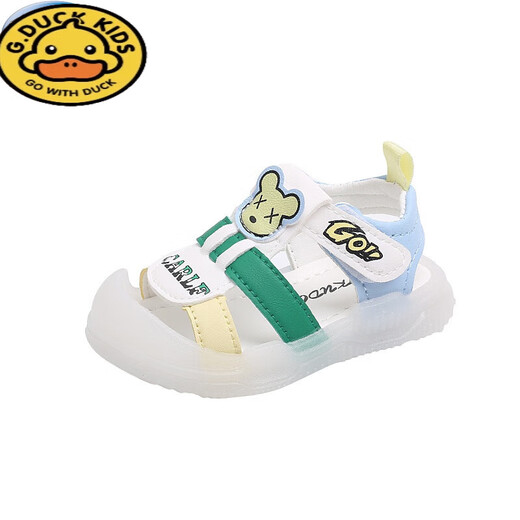 G.Duckkids Little Yellow Duck Baby Sandals Light Up Baby Shoes Sack 2025 Summer Boy Antiplip мягкая подошва обувь для малышей песок белый 718 медвежь