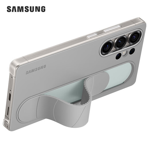 三星（SAMSUNG）Galaxy S25Ultra 原装立式腕带保护壳  多功能手机套 s25ultra原厂保护套 灰色