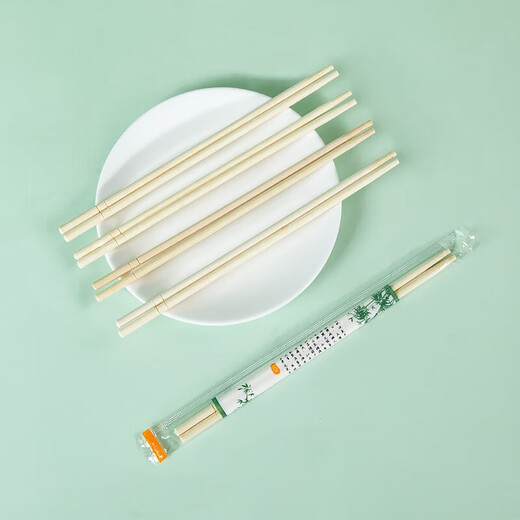 Temeiju disposable chopsticks 180 pairs individually packaged household picnic hygienic bamboo chopsticks packaged convenient chopsticks tableware supplies