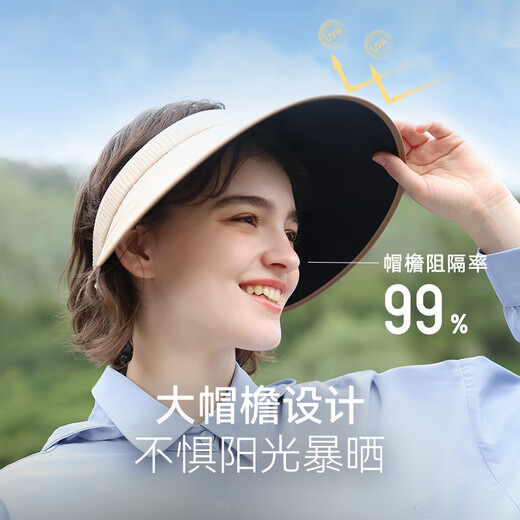 OhSunny big hat brim sun protection puff hat UV sun protection sky top hat dark night sky