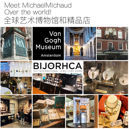Michael Michaud Deutsche Licht Luxus Schmuck Blume Diamant Schmuck Gold und Silber Brosche Stifte Literary Retro Elegant Fashion Business Geschenkohrringe (4872)