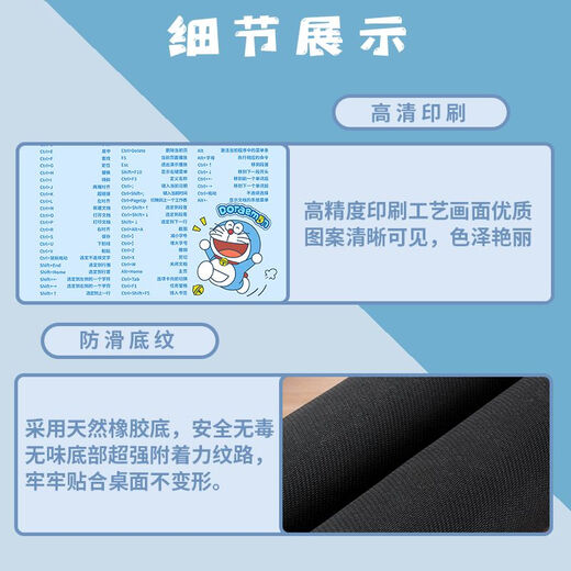 本奢鼠标垫小号快捷键大全办公男女生可爱卡通动漫护腕桌面垫定制订做 MS-695【听歌小狗】 210x260mm4毫米