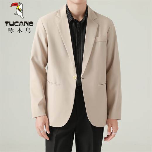 
Woodpecker (TUCANO) casual suit men's blazer men's 2025 new spring and autumn loose simple large size jacket jacket dark gray XL