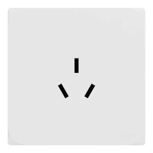 施耐德电气 16A三孔大功率空调插座 86型墙壁开关插座面板 桓悦系列清雅白色