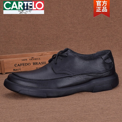 Cartelo Fashion Classic Classic Toe-Layer Cowhide Business Casual Men's Leather Shoute Истена