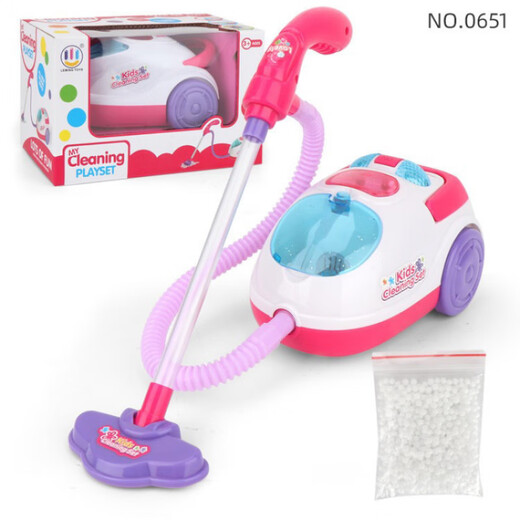 MieLanat Juego de escoba para niños, juguete de barrido para niñas, escoba de limpieza para bebés, recogedor, aspiradora, casa de juegos, rosa, pequeña aspiradora eléctrica con batería