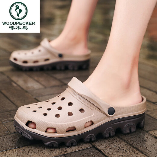 Pecker Chaussures de trous de taille extra taille masculine Sac à orteil masculin antidérapante Ajout de 47 plus grandes pantoufles 48 Sandales 51 S9859 Black 41
