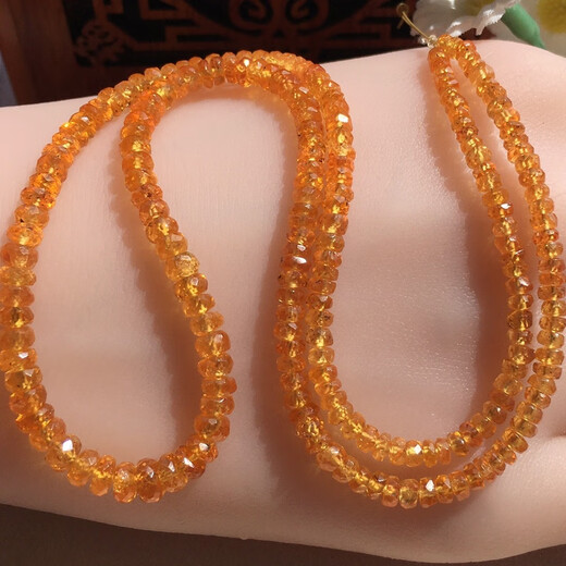 Popu light blue slightly purple tanzanite bead necklace bracelet glossy faceted elegant temperament complements skin tone women Fanta stone moonlight 18 gold faceted tanzanite necklace 4.1-5.8m