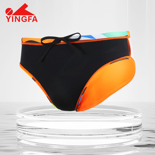 YINGFA briefs men's professional training racing swimming trunks children's adult competitive quick-drying swimming equipment swimming trunks colorful color matching L recommended waist size 74-79CM