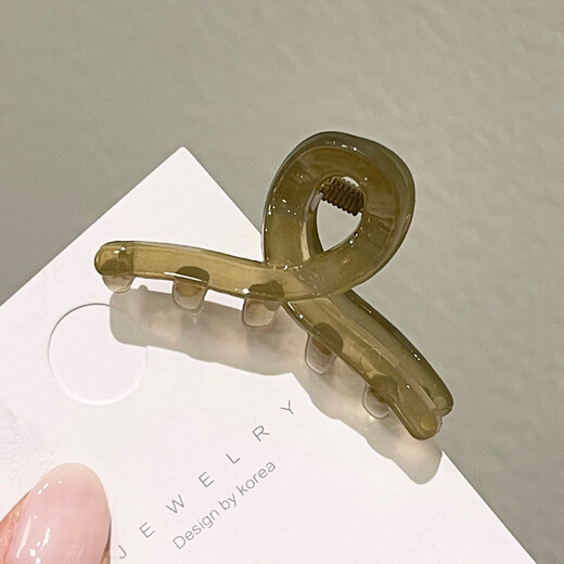 Yuqi Internet celebrity high-end hairpin, triangle gripper on the back of the head, female hairpin, shark clip, hairpin, hairpin, hairpin, jelly gray