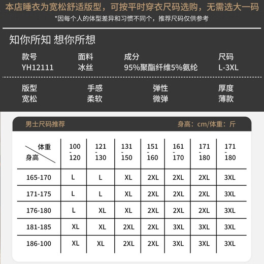莫代尔2025年冰丝睡衣男士春秋款长袖青少年熊猫印花凉感家居服套装外穿 YH12111熊猫-香槟男款 XL