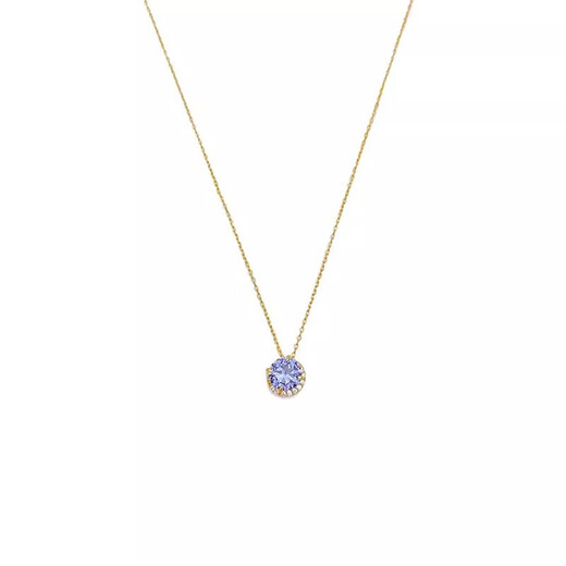 Lie Rui Japanese natural tanzanite 18K gold plated necklace light luxury amethyst agete Akado pendant