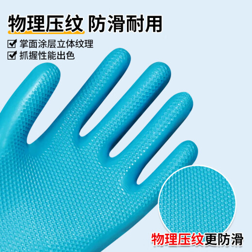 劳保手套 耐磨防滑 A688橡胶压纹 工业工地工作防护手套 搬运不脏手防刺 耐磨王【12双】新升级加厚浸胶更耐用