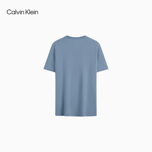 Calvin KleinJeans25春夏新款男士休闲潮流ck字母印花净色纯棉短袖T恤4RB854G CFF-星蓝 L