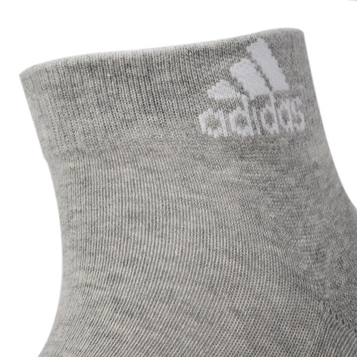 阿迪达斯（adidas）官网官方袜子男袜女袜 春季新款运动袜三双装透气短袜休闲袜子 IC1283/中麻灰/黑/白/三双装 M(39-42码)